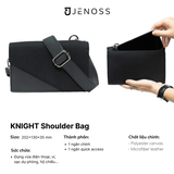 Knight Shoulder Bag - Túi Hộp Đeo Chéo Nam Da Microfiber Dệt Sợi Form Messenger Cross Bag Có Ngăn Đựng Thẻ Phong Cách Hàn Quốc Chính Hãng Jenoss