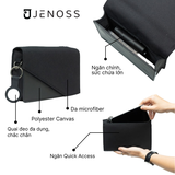 Knight Shoulder Bag - Túi Hộp Đeo Chéo Nam Da Microfiber Dệt Sợi Form Messenger Cross Bag Có Ngăn Đựng Thẻ Phong Cách Hàn Quốc Chính Hãng Jenoss