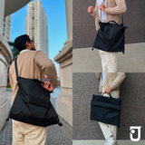 Orga Double Tote Bag - Túi đựng laptop chống nước công sở đa năng canvas đeo chéo cặp xách 14 15.6 inch hàng hiệu Jenoss