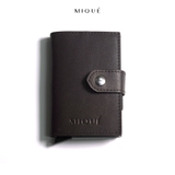 Ender - Ví Thông Minh Da Nam Với Hộp Đựng Thẻ Tự Động, Bóp Tiền Da Nam Nữ Saffiano Cao Cấp Gập Hai Nhỏ Gọn Mini Chính Hãng Jenoss