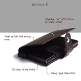 Ender - Ví Thông Minh Da Nam Với Hộp Đựng Thẻ Tự Động, Bóp Tiền Da Nam Nữ Saffiano Cao Cấp Gập Hai Nhỏ Gọn Mini Chính Hãng Jenoss