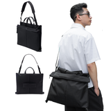 Orga Double Tote Bag - Túi đựng laptop chống nước công sở đa năng canvas đeo chéo cặp xách 14 15.6 inch hàng hiệu Jenoss