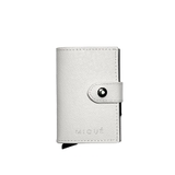 Ender - Ví Thông Minh Da Nam Với Hộp Đựng Thẻ Tự Động, Bóp Tiền Da Nam Nữ Saffiano Cao Cấp Gập Hai Nhỏ Gọn Mini Chính Hãng Jenoss