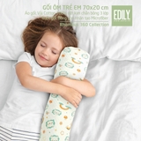 Gối ôm nhà trẻ cotton chần bông 3 lớp êm ái mềm mại - 70cm - EDILY