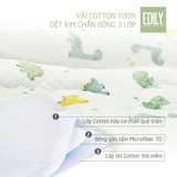 Gối ôm nhà trẻ cotton chần bông 3 lớp êm ái mềm mại - 70cm - EDILY