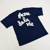 Embossing Script T-Shirt - Navy