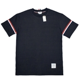 Thom Browne Viền Tay Kẻ Sọc T-Shirt - Black