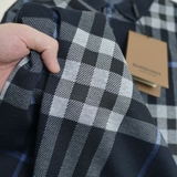 Burberry Check Knitted Jacquard Polo - Blue