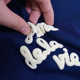 Embossing Script T-Shirt - Navy