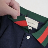 Gucci Web Collar Polo - Navy