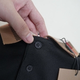 Burberry Check Collar Polo - Black