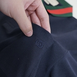 Gucci Web Collar Polo - Navy