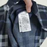 Burberry Check Knitted Jacquard Polo - Blue