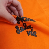 Embossing Script T-Shirt - Orange