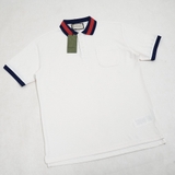 Gucci Web Collar Polo - Beige