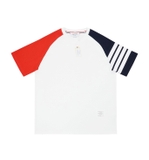 Thom Browne Raglan 4-Bar T-Shirt Red-Navy