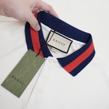 Gucci Web Collar Polo - Beige