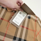 Burberry Check Knitted Jacquard Polo - Brown