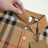 Burberry Check Knitted Jacquard Polo - Brown