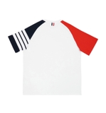 Thom Browne Raglan 4-Bar T-Shirt Red-Navy