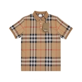 Burberry Check Knitted Jacquard Polo - Brown