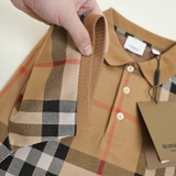 Burberry Check Knitted Jacquard Polo - Brown