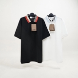 Burberry Contrast Collar Polo - White