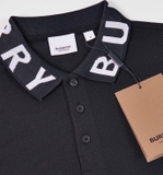 Burberry Logo Intarsia Polo - Black