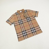 Burberry Check Knitted Jacquard Polo - Brown