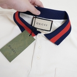 Gucci Web Collar Polo - Beige