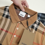 Burberry Check Knitted Jacquard Polo - Brown