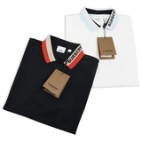 Burberry Contrast Collar Polo - White