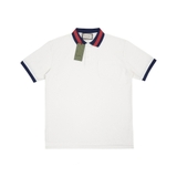 Gucci Web Collar Polo - Beige