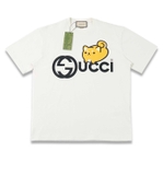 Gucci Animal Interlocking Yellow T-Shirt Beige | Hangau.Vn