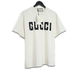 Gucci Distressed Logo T-shirt White