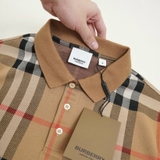 Burberry Check Knitted Jacquard Polo - Brown