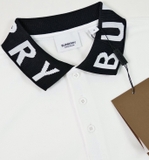 Burberry Logo Intarsia Polo - White