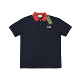 Gucci Contrast Collar Polo - Black