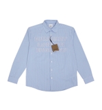 Burberry Logo Striped Long Sleeve Tay Dài - Blue
