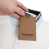 Burberry Contrast Collar Polo - White