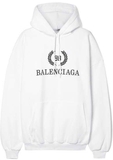 Hoodie Balenciaga White Cresht BB Logo PREMIUM QUALITY