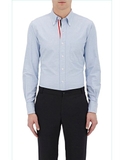 Áo sơ mi Thom Browne Grosgrain Placket Oxford (Sọc Cổ) Màu Xanh
