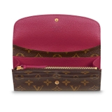 Ví dài Louis Vuitton LV Emilie Wallet in Monogram Canvas Brown/Pink