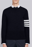 Áo Len Thom Browne Cashmere Pull-over 4-Bars Crewneck