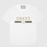 Áo Thun Gucci Basic Fake Logo Washed (Check Code) White