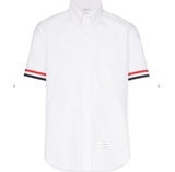 Áo Sơ Mi Tay Ngắn THOM BROWNE Grosgrain Cuff Oxford Shirt