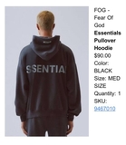 Áo hoodie Essentials phản quang