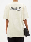 Áo Thun Balenciaga Campaign Embroidered-Logo