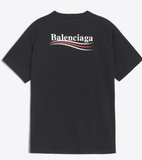 Áo Thun Balenciaga Wave In Black Political Campaign BEST QUALITY