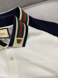 Áo Polo Gucci With Feline Head (Check Code) - Trắng